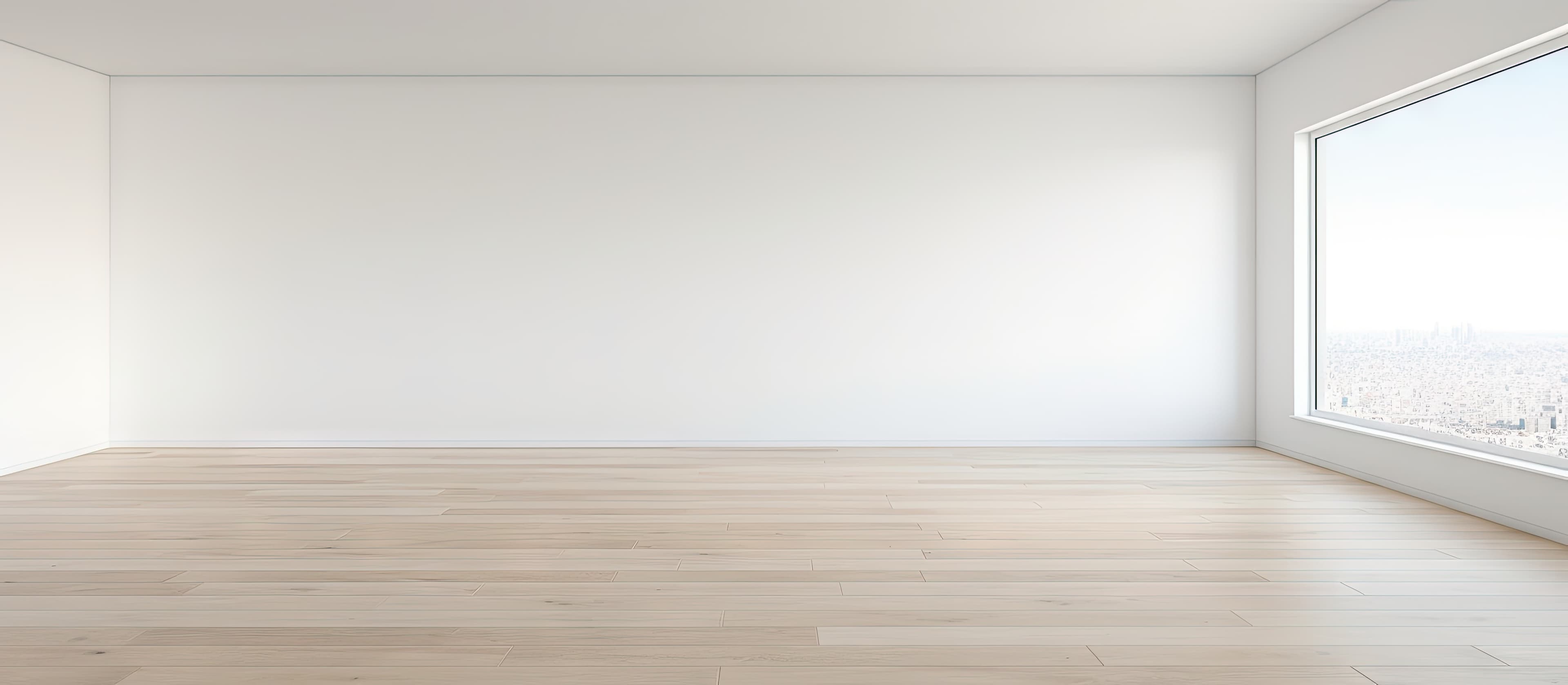 The empty room used as input for every variant below