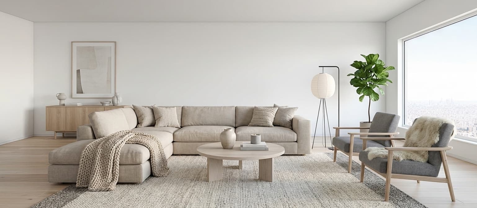 Living room before and after Architerior AI redesign — after